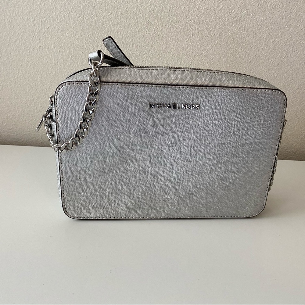 Silver Michael Kors crossbody